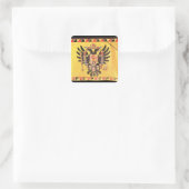Flagge der Kaiserlichen Habsburger-Dynastie, c.170 Quadratischer Aufkleber (Tasche)