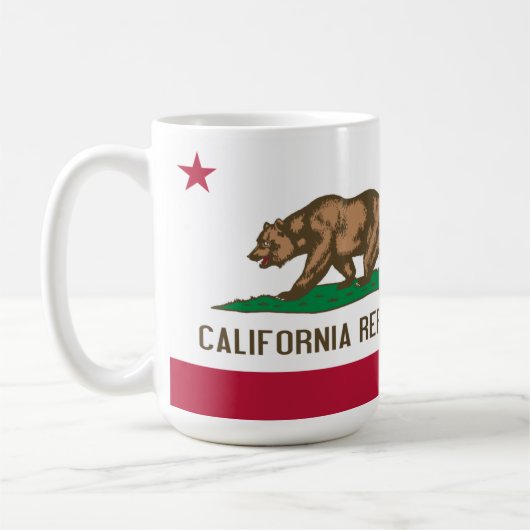 Flagge der Kalifornien-Kaffee-Tee-Tasse Kaffeetasse (Links)