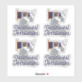 Flagge der kanadischen Gebiete im Nordwesten Aufkleber (Blatt)