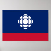 Flagge der kanadischen Rundfunkgesellschaft Poster (Vorne)
