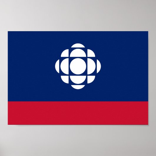 Flagge der kanadischen Rundfunkgesellschaft Poster (Vorne)