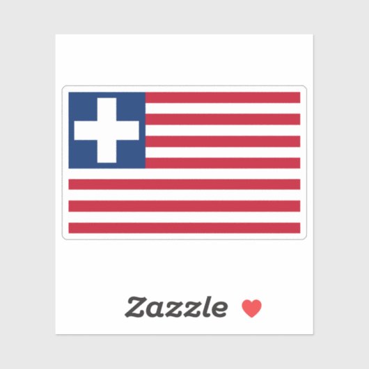 Flagge der Kolonie von Liberia (1827-1847) Aufkleber (Blatt)