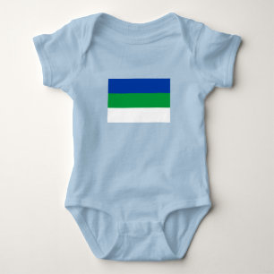 Flagge der Komi-Republik Baby Strampler