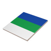 Flagge der Komi-Republik Fliese (Seite)