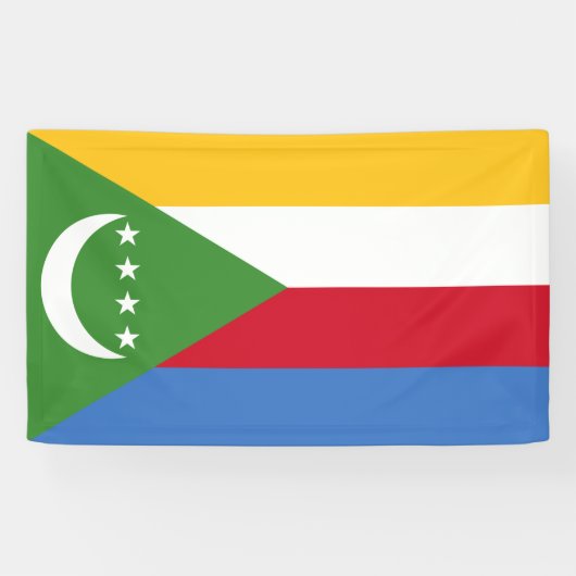 Flagge der Komoren Banner (Horizontal)