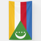 Flagge der Komoren Banner (Vertikal)