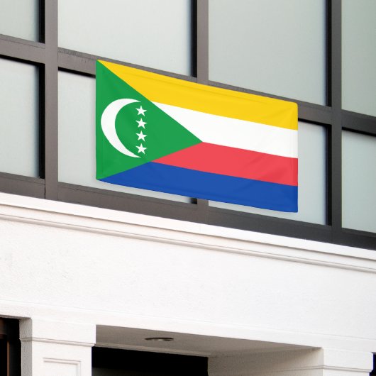 Flagge der Komoren Banner (Äußeres Gebäude)