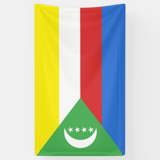 Flagge der Komoren Banner (Vertikal)