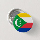 Flagge der Komoren Button (Vorne & Hinten)