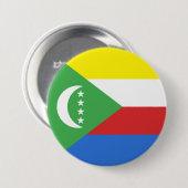 Flagge der Komoren Button (Vorne & Hinten)