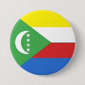 Flagge der Komoren Button (Vorderseite)