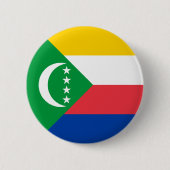 Flagge der Komoren Button (Vorderseite)