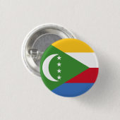 Flagge der Komoren Button (Vorne & Hinten)