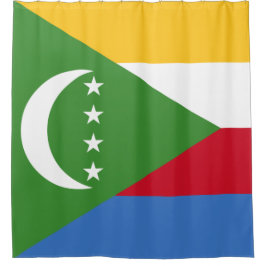 Flagge der Komoren Duschvorhang