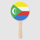 Flagge der Komoren Fächer (Rückseite)
