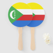 Flagge der Komoren Fächer (Vorne und Hinten)