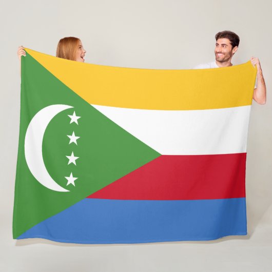 Flagge der Komoren Fleecedecke (Beispiel)