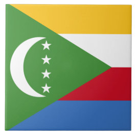 Flagge der Komoren Fliese