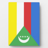 Flagge der Komoren Fotoplatte (Vorderseite)