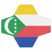 Flagge der Komoren Fußball (Flach)