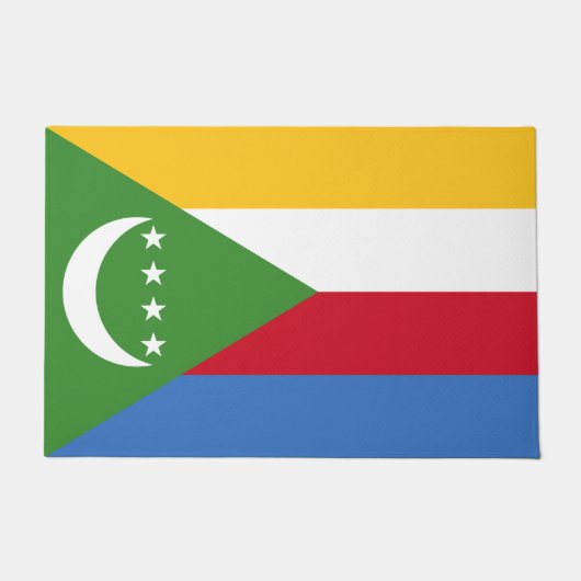 Flagge der Komoren Fußmatte (Vorderseite)