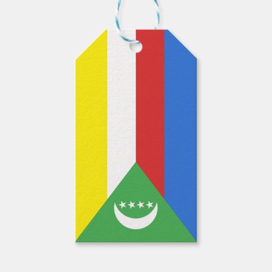 Flagge der Komoren Geschenkanhänger (Vorderseite)