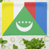 Flagge der Komoren Geschirrtuch (Gefaltet)