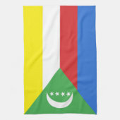 Flagge der Komoren Geschirrtuch (Vertikal)