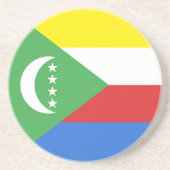 Flagge der Komoren Getränkeuntersetzer (Vorne)