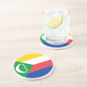 Flagge der Komoren Getränkeuntersetzer (Seite)