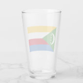 Flagge der Komoren Glas (Rückseite)