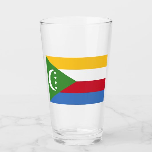 Flagge der Komoren Glas (Vorderseite)