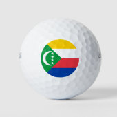 Flagge der Komoren Golfball (Vorderseite)