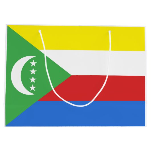 Flagge der Komoren Große Geschenktüte (Rückseite)