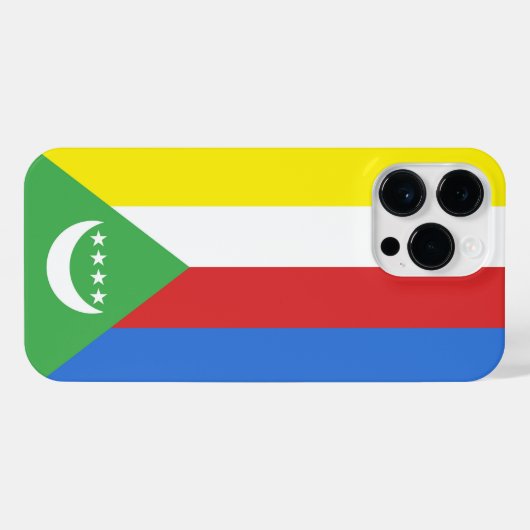 Flagge der Komoren iPhone Hülle (Rückseite (Horizontal))