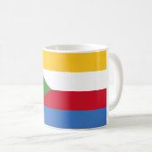 Flagge der Komoren Kaffeetasse (VorderseiteRechts)