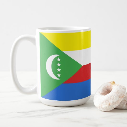 Flagge der Komoren Kaffeetasse (Mit Donut)