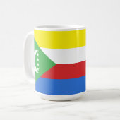 Flagge der Komoren Kaffeetasse (Vorderseite Links)