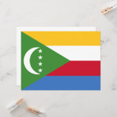 Flagge der Komoren Karte (Vorderseite/Rückseite Beispiel)
