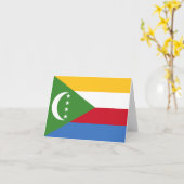 Flagge der Komoren Karte (Gelbe Blume)