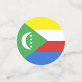 Flagge der Komoren Konfetti (Klein Vorderseite)