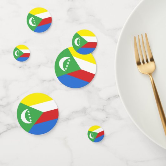 Flagge der Komoren Konfetti (Gruppe)