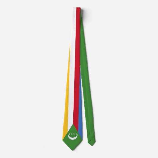 Flagge der Komoren Krawatte (Vorderseite)