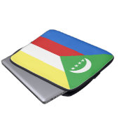 Flagge der Komoren Laptopschutzhülle (Vorne Knopf)