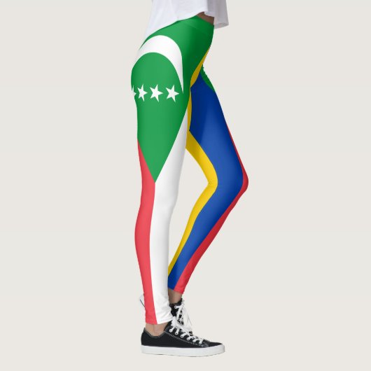 Flagge der Komoren Leggings (Rechts)