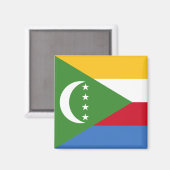 Flagge der Komoren Magnet (Vorderseite/Rückseite)