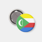 Flagge der Komoren Magnet (Vorderseite/Rückseite)