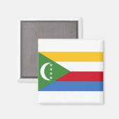 Flagge der Komoren Magnet (Vorderseite/Rückseite)