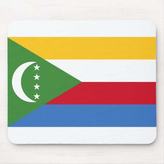 Flagge der Komoren Mousepad (Vorne)