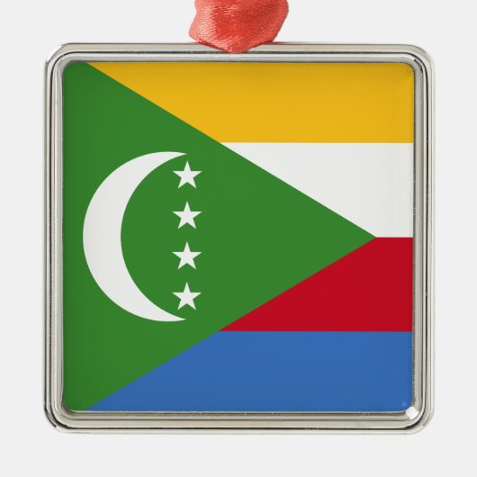 Flagge der Komoren Ornament Aus Metall (Vorne)